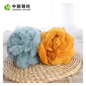 Factory Direct Supply Keep Warm Soft And Comfortable Fluffy Fancy Feather Yarn For Winter Socks