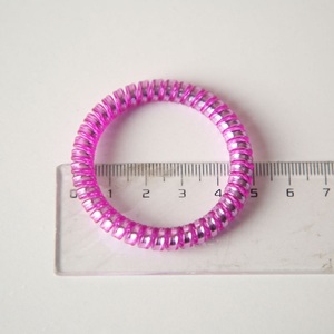 Banda de goma de moda de alta calidad duradera usando 5,0 cm <span class=keywords><strong>fino</strong></span> transparente brillo teléfono <span class=keywords><strong>alambre</strong></span> banda para el cabello bobina elástica lazos para el cabello - Product Image 5