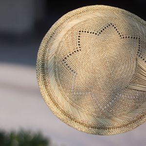 Handmade Woven Palm Leaf Fan Traditional Chinese Style Manual Handheld Eco-Friendly Summer Use - Product Image 2