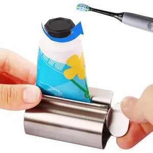 Custom Logo 304 Stainless Steel Toothpaste Dispenser Metal Key Rolling Toothpaste Tube Squeezers