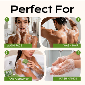 Jabón de Aloe <span class=keywords><strong>Vera</strong></span> al por Mayor con Manteca de Karité, Aceite de Oliva y Aceite de Coco para una Limpieza Suave e Hidratación para Todo Tipo de Piel, Natural - Product Image 6