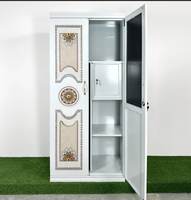 Armoire de rangement en acier durable pour vêtements, avec étagères, personnalisation OEM, mobilier de stockage commercial en gros