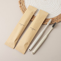 Kit d'articles de toilette jetables pour hôtel, vente en gros d'usine, avec logo personnalisé, en paille de blé, fournitures hôtelières