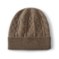 Bonnet en laine mérinos jacquard chaud et élégant pour l'automne/hiver, tricoté, couvre-oreilles
