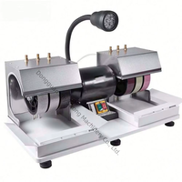 Machine de polissage et de meulage de pierres précieuses et de métaux efficace de 6 pouces, 1/4 CV, 1800 tr/min, avec pompe à eau intégrée pour le façonnage de pierres et le polissage de gemmes