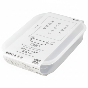 Contenitore per alimenti Inomata 550ml bianco sicuro per microonde - Product Image 1