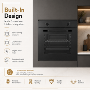 Forno Elettrico da <span class=keywords><strong>Incasso</strong></span> 66L con Convezione Singola, Ventola di Raffreddamento e Ventola di Convezione - Product Image 3