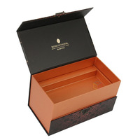 Custom Card Paper Insert Rigid Top and Bottom Box with PVC Window Embossed and UV Coated Matt Lamination Sponge Liner Type