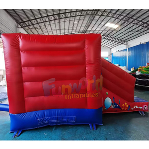 Castillo inflable comercial con tobogán y zona de saltos para fiestas infantiles, chateau gonflable - Product Image 3