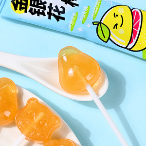 Bonbons durs aux herbes naturelles, certifiés Halal, OEM ODM, pour collations quotidiennes, saveur fruitée, chèvrefeuille, pomelo, orange, sucettes en sachet, fabricant chinois - Product Image 4