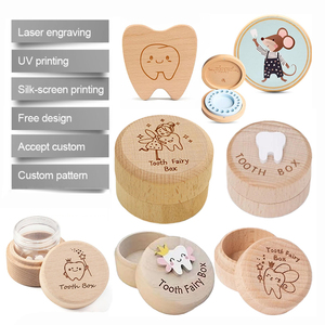Caja de Madera para Dientes de Leche para Niñas y Niños, Linda Caja de Almacenamiento de Dientes Perdidos con Botella de Acrílico Transparente, Regalo de Recuerdo para Niños - Product Image 6