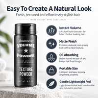 Bedak Tekstur Rambut OEM ODM Pengontrol Minyak untuk Rambut Berminyak, Volume Instan, Hasil Matte, Mudah Diaplikasikan, Botol Shaker