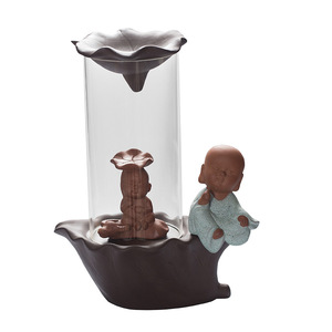 Porte-<span class=keywords><strong>encens</strong></span> <span class=keywords><strong>cascade</strong></span> <span class=keywords><strong>Bouddha</strong></span> Zen en céramique marron pour yoga, brûleur créatif d'<span class=keywords><strong>encens</strong></span> transparent, rafraîchisseur d'air, décoration intérieure, cadeau - Product Image 6