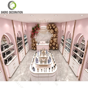 Vitrine cosmétique sur pied, îlot d'exposition, armoire de présentation, rayonnage gondole pour magasin de beauté avec éclairage LED - Product Image 5