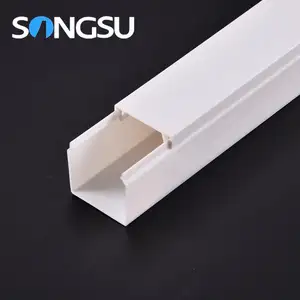 Pvc Trunking Type Ce Flame-Resisting Pvc Trunking Wire Storage Wall Cable Organzier/Wireduct Trunking