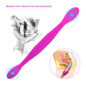 Vibratore a doppia punta per masturbazione lesbica, per vagina e sesso anale. - Product Image 3