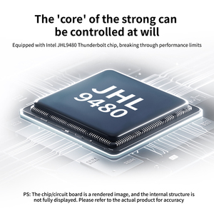 Rihao Thunderbolt 5 m. 2 NVMe 80Gbps <span class=keywords><strong>HDD</strong></span> bao vây hỗ trợ 2280 <span class=keywords><strong>8TB</strong></span> bên ngoài Đĩa cứng trường hợp USB C Docking Station SSD - Product Image 2