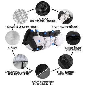 Popular <span class=keywords><strong>Pet</strong></span> Roupas Traje para Big & Small <span class=keywords><strong>Dogs</strong></span> Windproof Verão/Primavera Vest & Warm Outono/Inverno Jaquetas - Product Image 2