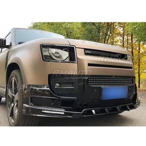 สปอยเลอร์กันชนหน้ารถยนต์แบบ LED Lip Diffuser สีดำเงา สำหรับ Land Rover Defender 2020+ อุปกรณ์ตกแต่งรถยนต์ - Product Image 4