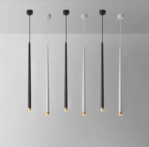 Lampade a sospensione a LED a tubo lungo lampada a sospensione illuminazione cucina isola dimmerabile sala da pranzo Bar 5W 7W 50 alluminio 24 110 - Product Image 3