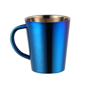 Taza de Café de Acero Inoxidable 304 con Doble Aislamiento, para Oficina, Latte, Cerveza, Leche, Agua, con Asa, Regalo de Navidad - Product Image 1