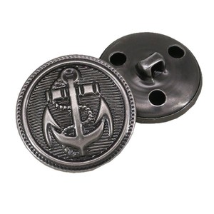 Áo gió kim loại tay đường may khóa retro đồng da nút áo khoác an ninh đồng phục cao nút ren kỹ thuật mạ - Product Image 5