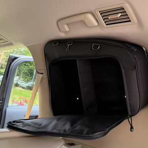 Sac de rangement pour fenêtre latérale de voiture, fixation par ventouse, multi-poches, tissu Oxford imperméable 600D, <span class=keywords><strong>Land</strong></span> <span class=keywords><strong>Cruiser</strong></span> Prado SUV OEM - Product Image 2