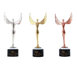<b>Creative</b> Crystal Metal Trophy Gold Silver Bronze Engraved Figurine Office <b>Gift</b> for International Women's Day - Product Image 3