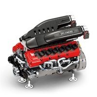 Kit de construction de moteur SP3 V8 motorisé Reobrix 33016 1240P avec moteur L et boîte à batterie, modèle mécanique de précision pour l'éducation STEM