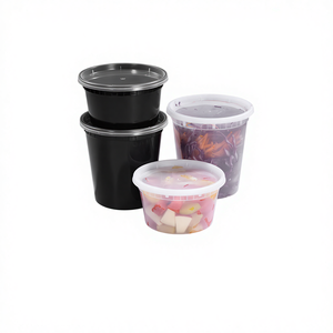 Disposable Hard Plastic Soup Food <b>Storage</b> Deli <b>Containers</b> Leakproof Airtight Lid Eco-Friendly Food Grade Material 16oz BPA Free - Product Image 6