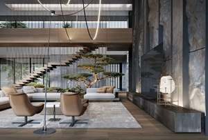 Supdesigner - Rendu 3D résidentiel - Design d'intérieur - Villa de luxe - Service de rendu 3D personnalisé moderne - Design d'intérieur - Product Image 3