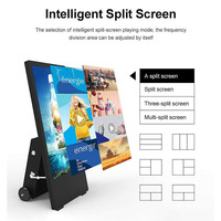 Afficheur numérique portable de 43 pouces avec écran tactile LCD, support au sol, batterie intégrée, pour l'extérieur, signalisation murale motivante