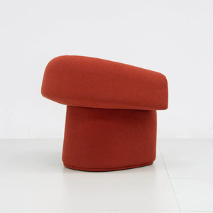 Contemporary Home Furniture Lazy Leisure <b>Chair</b> Modern Nordic Curved Backreat Leisure <b>Chair</b> Half Arm Leather Fabric <b>Lounge</b> <b>Chair</b> - Product Image 3