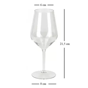 Verres à vin en plastique transparent 470cc, verres à cocktail réutilisables - Product Image 2