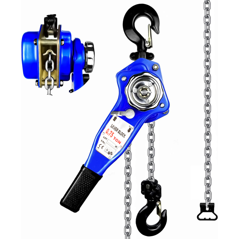 0.75/1TPulling Wrench Hoist Manual Lifting Chain Hoist Hand Chain Hoist Hook Portable Lever Block inverted Chain Hoist Tightener