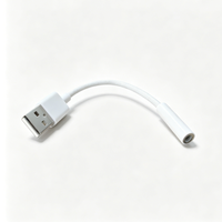 Adaptateur USB-C vers prise jack 3,5 mm, conducteur nickelé, câble en PVC durable de 15 cm, prise en charge du microphone, adaptateur pour haut-parleur/casque