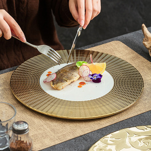Haute qualité 11.8 pouces personnalisable décoration en céramique Western assiette plate sous-assiette maison salle à manger mariage fête hôtel vaisselle - Product Image 1