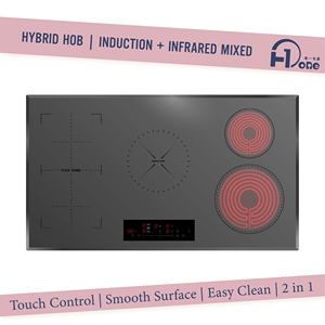 Electrodomésticos de cocina <span class=keywords><strong>Encimera</strong></span> Incorporada Estufa híbrida de 5 quemadores con 3 Inducción <span class=keywords><strong>2</strong></span> Inducción infrarroja eléctrica Cocina de cerámica - Product Image 5