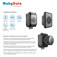 Lecteur de codes-barres fixe Mobydata FS45XX pour lignes d'automatisation, résolution 5MP / 20MP, distance de lecture 10-200 cm