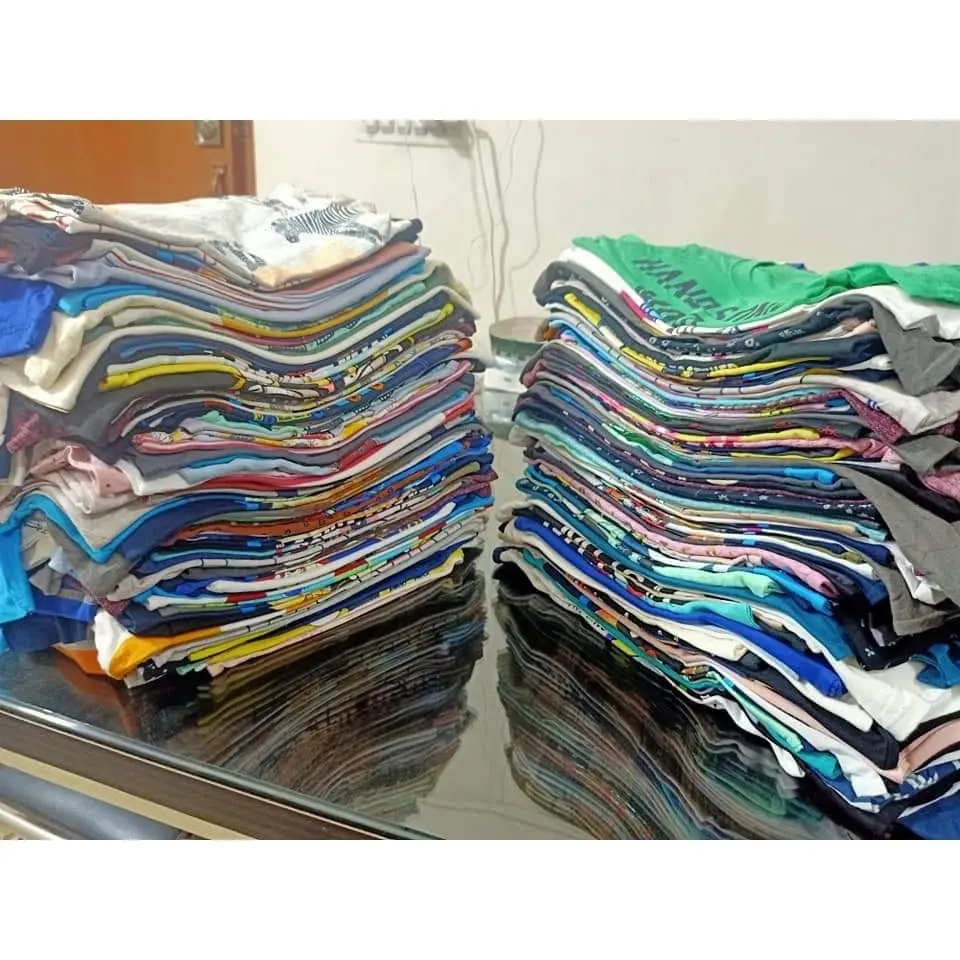 Bangladesh Overruns Men Cotton T shirt Stock Lot Quantity Spring Summer Time Knit Material Adults Branded Tee shirt