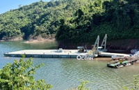 Barge de pont modulaire Hann-Ocean en acier renforcé certifiée ABS, montage facile pour le chargement d'équipements lourds