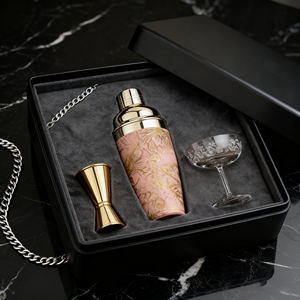 Set di Cocktail <span class=keywords><strong>Shaker</strong></span> Bar personalizzato per Cocktail in vetro oro Martini <span class=keywords><strong>Shaker</strong></span> con gli occhiali Jiggle per Home Bar - Product Image 4