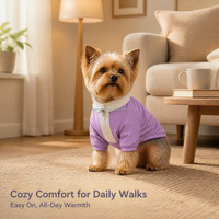 Veste pour chien avec manches pour pattes avant, poignets élastiques, col montant contrastant, résistante à l'eau, coupe-vent, légère, urbaine, pour l'extérieur