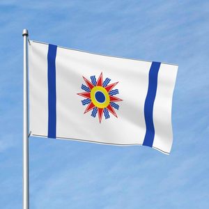 Drapeau chaldéen personnalisé 3x5 pieds, grand, 100D, moyen, extérieur et intérieur, bannière Hopi d'Arizona, décoration de la maison, cour, vente en gros bon marché - Product Image 4