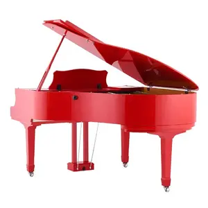 Instrumen Musik HD-W186 Piano Pintar Lebar 7 Kaki Piano Besar Digital 88 Kunci untuk Toko Buku Hotel Bar SPYKER Poles Kayu