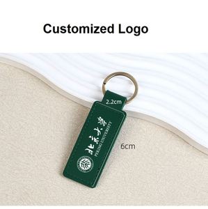 Custom Logo Leather Measure <b>Keychain</b> Hardware Leather Key Ring Portable Badge Wholesale Manufacturer Fashion Souvenir Accessory - Product Image 3