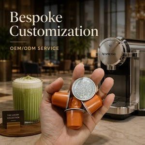 Cápsulas de Matcha Compostables a Base de Plantas, Compatibles con Máquinas Nespresso, Cápsulas de Té Verde Orgánico Saludable al por Mayor - Product Image 1