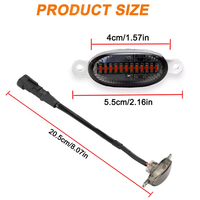 4 pièces de feux de jour LED jaunes pour calandre de voiture, feux de jour LED décoratifs, feux d'avertissement, feux antibrouillard pour camionnette, 12V, contrôle Raptor