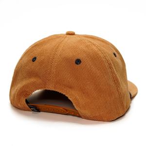 Casquettes Snapback personnalisées en velours côtelé avec logo brodé pour hommes, casquettes non structurées à 5 panneaux avec cordon - Product Image 4