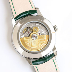 Reloj Automático con Fase Lunar y Fecha Retrograda, Modelo 2026, Caja de Acero Plateado, Esfera Blanca, Correa de Cuero de Lujo - Product Image 4